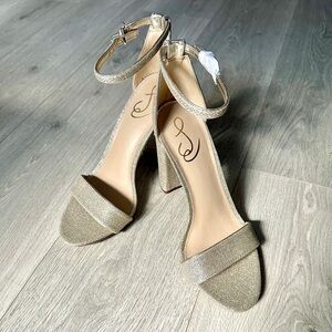 Sam Edelman Gold Heels NWT+Box